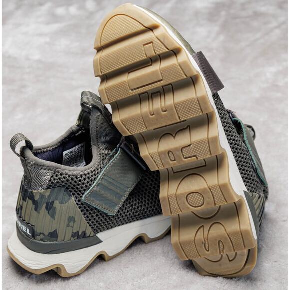 Sorel Kinetic Sneak Green Camo Hiking Sneakers Womens Size 8 EU 39 NL3569-365 - Picture 14 of 16